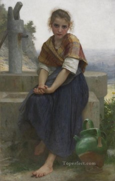  Adolphe Oil Painting - The Broken Pitcher Realism William Adolphe Bouguereau